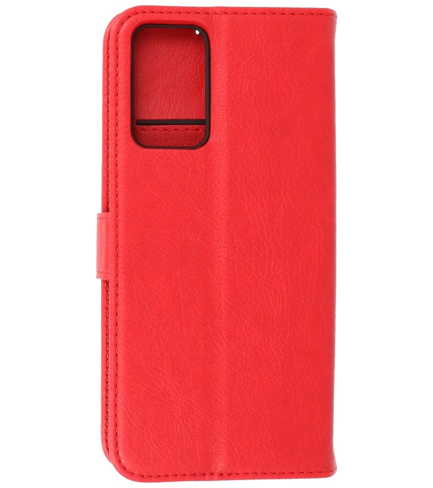 Bogstil tegnebog Cover til Oppo A95 4G - A74 4G Rød