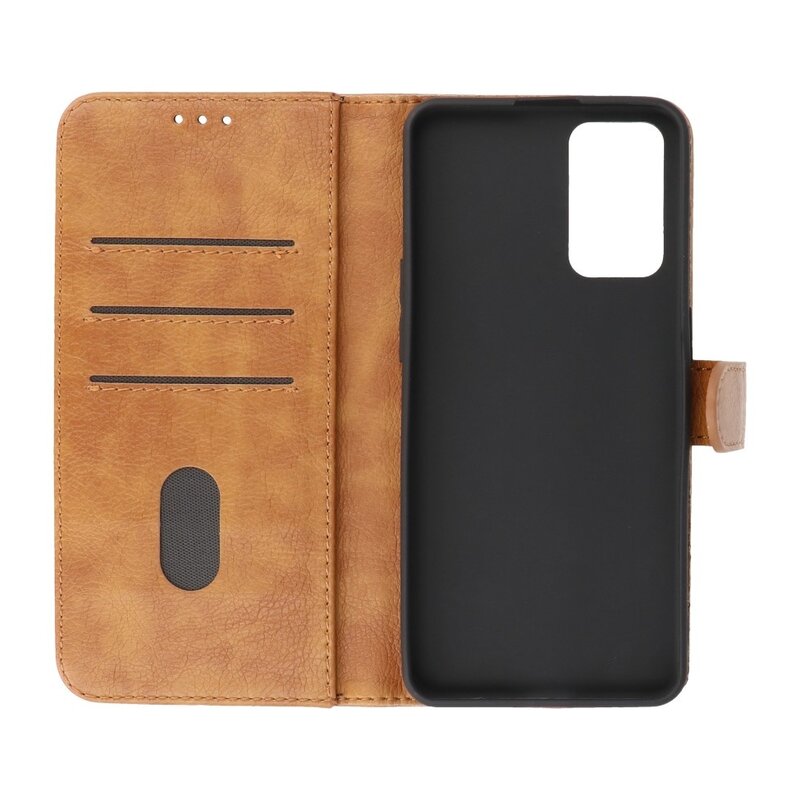 Bogstil tegnebog Cover til Oppo A95 4G - A74 4G Brun