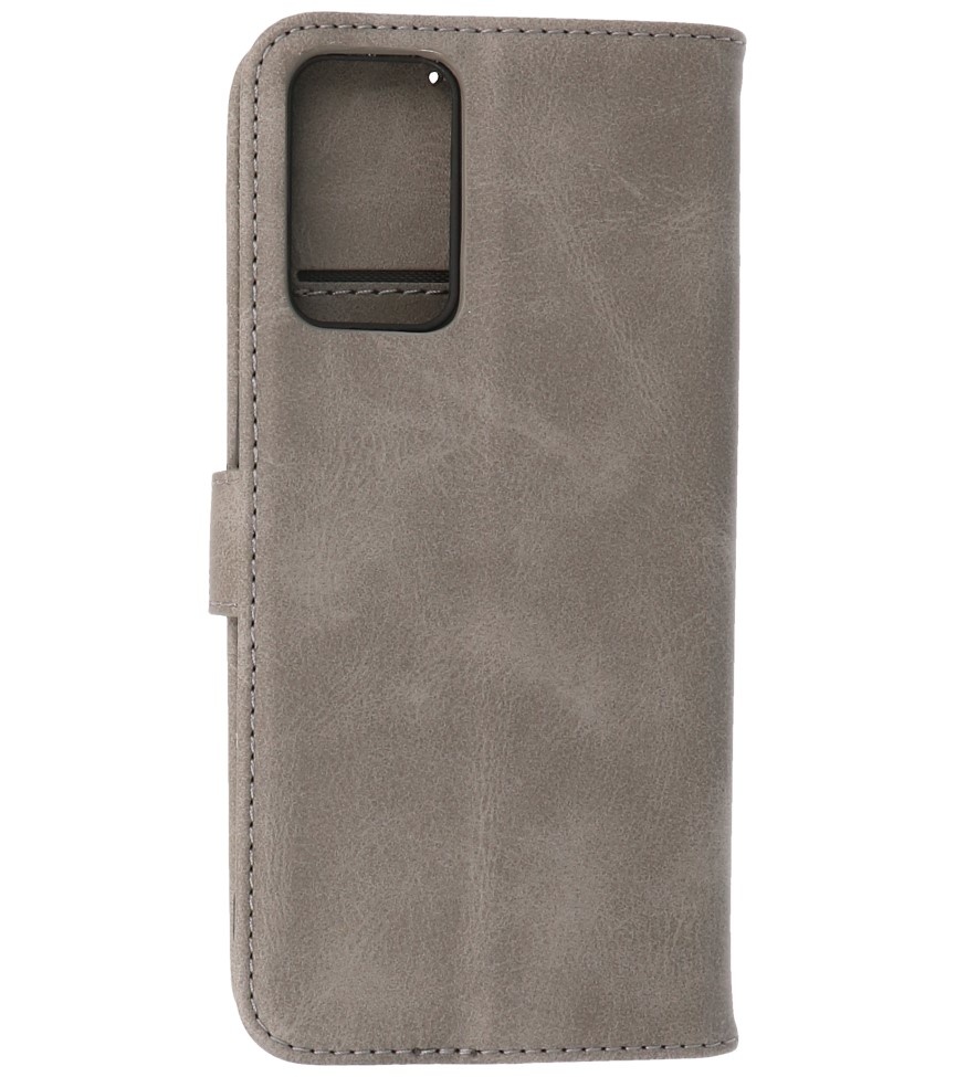 Bookstyle Wallet Cases Cover für Oppo A95 4G - A74 4G Grau