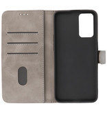 Bookstyle Wallet Cases Cover für Oppo A95 4G - A74 4G Grau