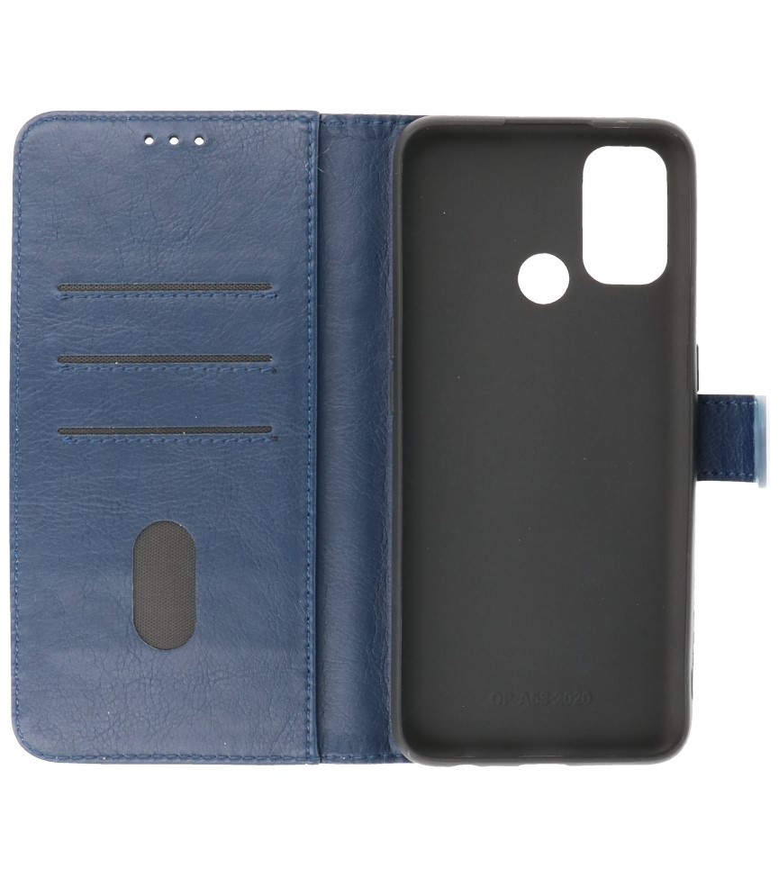 Bookstyle Wallet Cases Cover for Oppo A53s 4G - A53 Navy