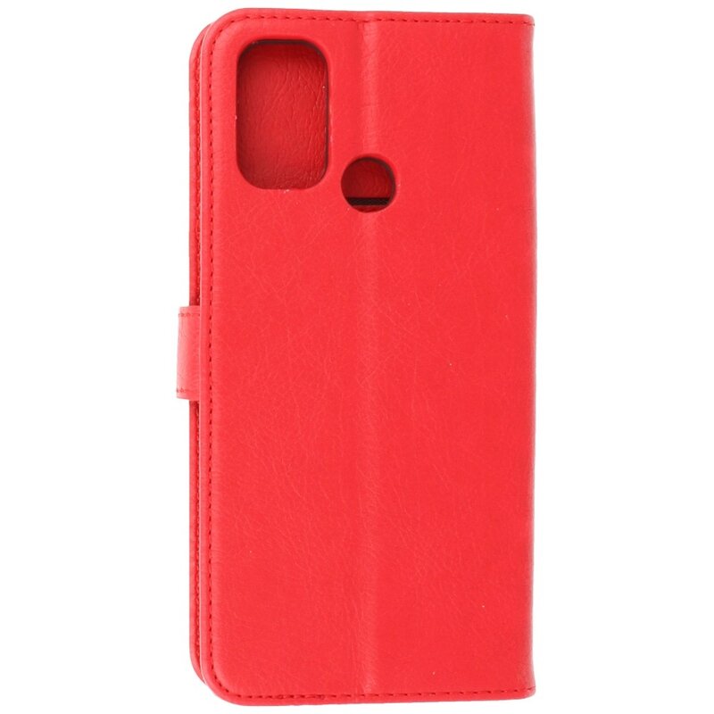 Custodia a Portafoglio Bookstyle Cover per Oppo A53s 4G - A53 Rosso