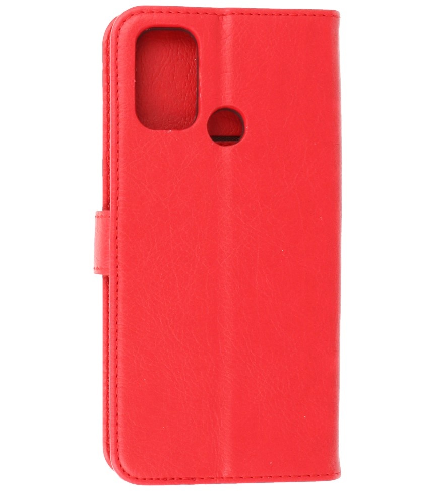 Bookstyle Wallet Cases Cover para Oppo A53s 4G - A53 Rojo