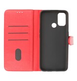 Custodia a Portafoglio Bookstyle Cover per Oppo A53s 4G - A53 Rosso