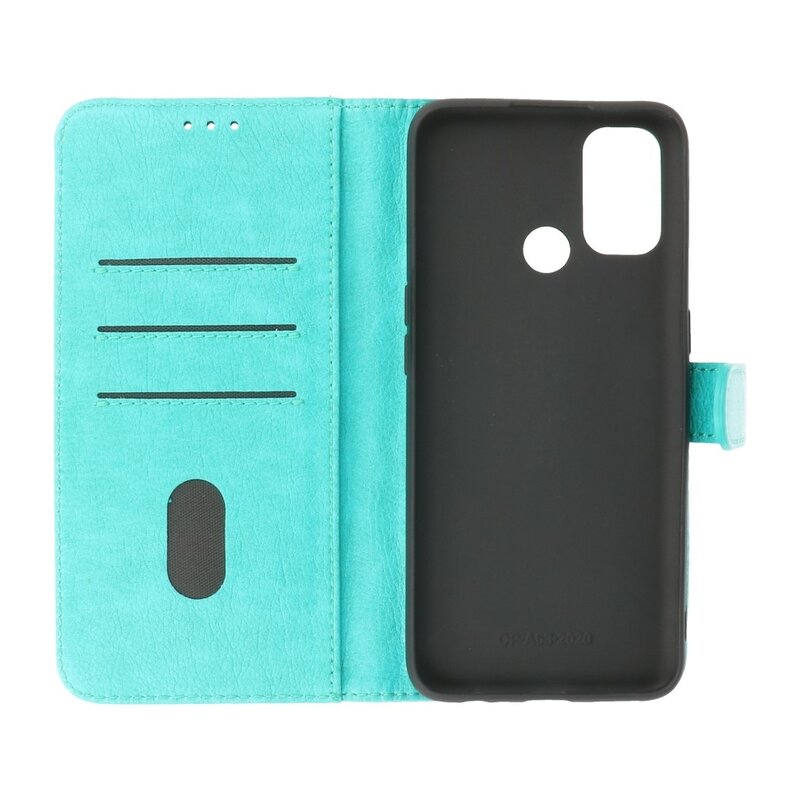 Bookstyle Wallet Cases Cover pour Oppo A53s 4G - A53 Vert