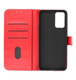 Bookstyle Wallet Cases Case for Oppo A54s Red