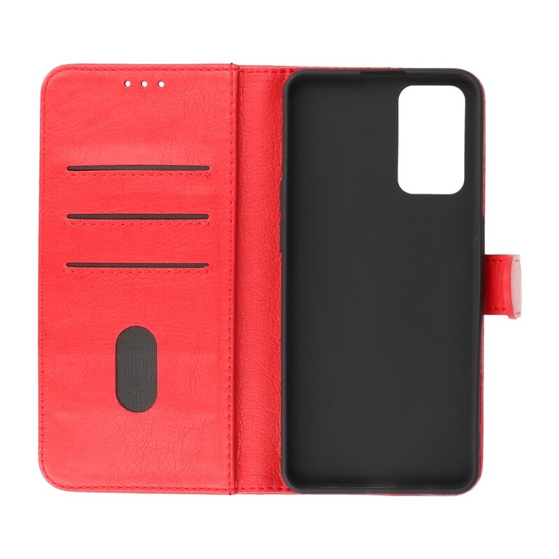 Bookstyle Wallet Cases Case for Oppo A54s Red