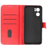 Bookstyle Wallet Cases Cover for Oppo Reno 7 5G Red