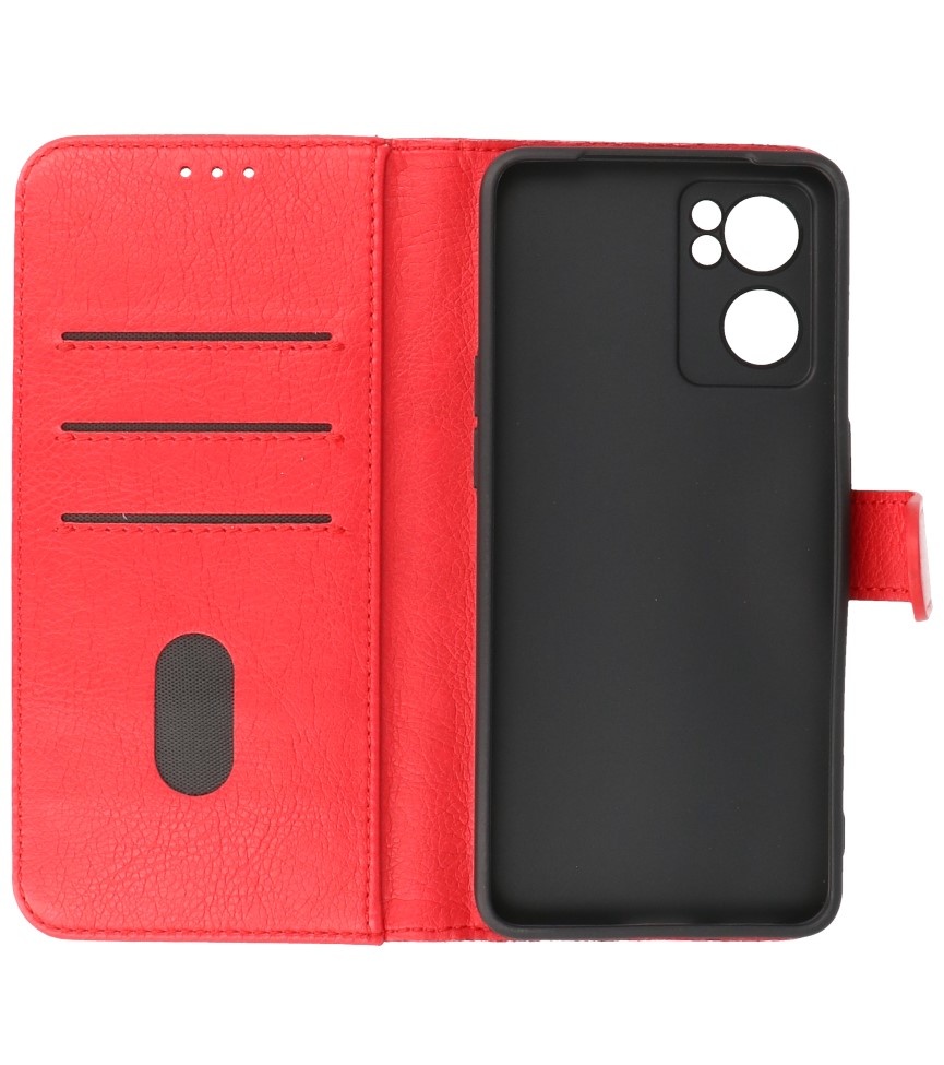 Bookstyle Wallet Cases Cover for Oppo Reno 7 5G Red