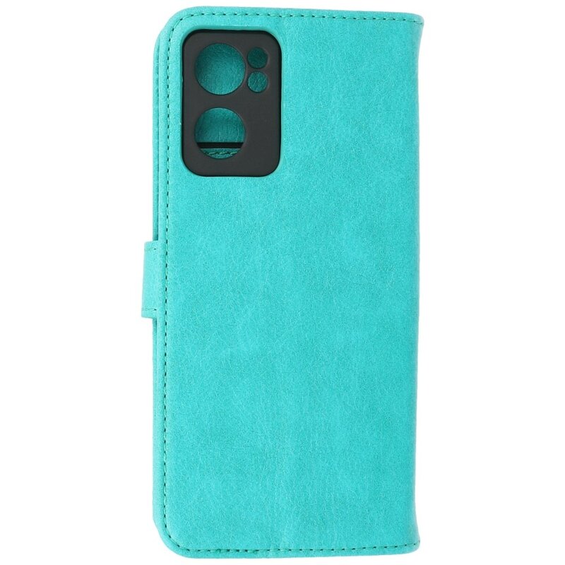 Bookstyle Wallet Cases Custodia per Oppo Reno 7 5G verde