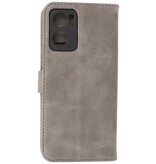 Bookstyle Wallet Cases Funda para Oppo Reno 7 5G Gris