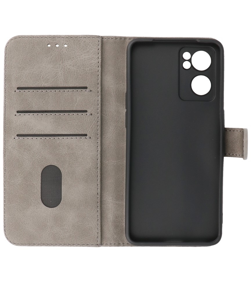 Bookstyle Wallet Cases Case for Oppo Reno 7 5G Gray