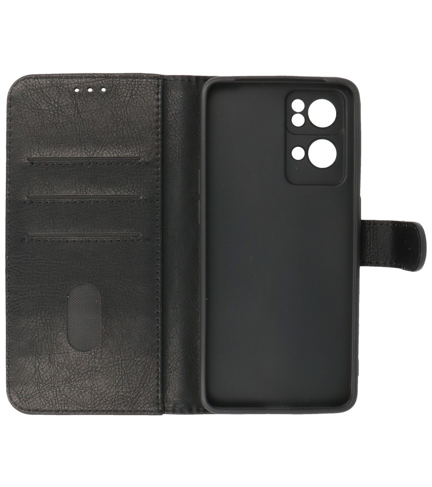 Bookstyle Wallet Cases Funda para Oppo Reno 7 Pro 5G Negro