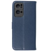 Bookstyle Wallet Cases Cover til Oppo Reno 7 Pro 5G Navy