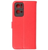 Bookstyle Wallet Cases Cover for Oppo Reno 7 Pro 5G Red