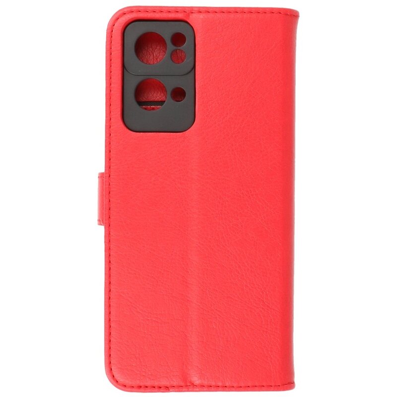 Bookstyle Wallet Cases Cover for Oppo Reno 7 Pro 5G Red