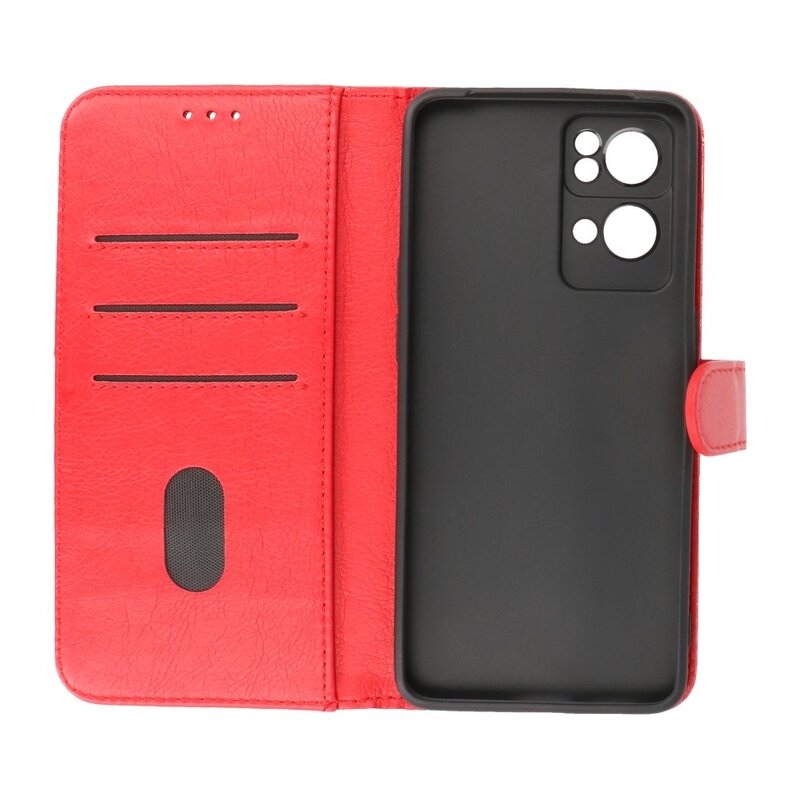 Bookstyle Wallet Cases Cover for Oppo Reno 7 Pro 5G Red