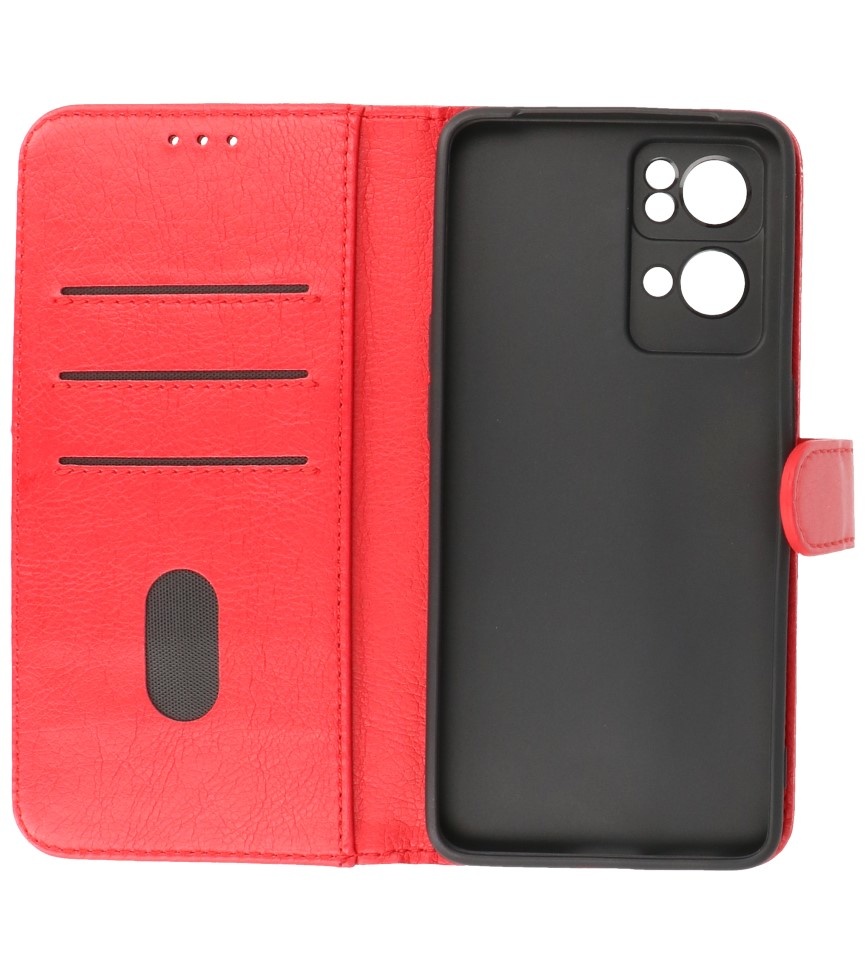 Bookstyle Wallet Cases Cover for Oppo Reno 7 Pro 5G Red