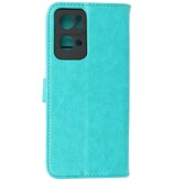 Bookstyle Wallet Cases Cover für Oppo Reno 7 Pro 5G Grün
