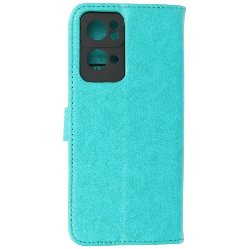 Bookstyle Wallet Cases Cover for Oppo Reno 7 Pro 5G Green