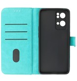 Bookstyle Wallet Cases Cover for Oppo Reno 7 Pro 5G Green