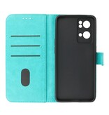 Bookstyle Wallet Cases Cover for Oppo Reno 7 Pro 5G Green