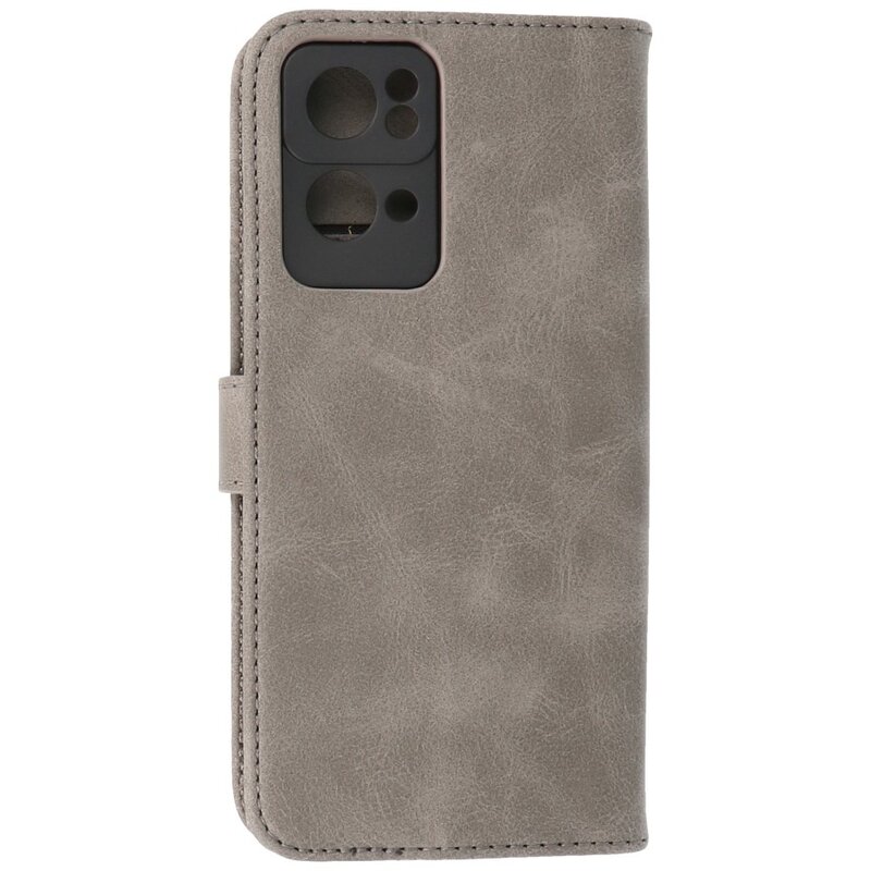 Bookstyle Wallet Cases Funda para Oppo Reno 7 Pro 5G Gris