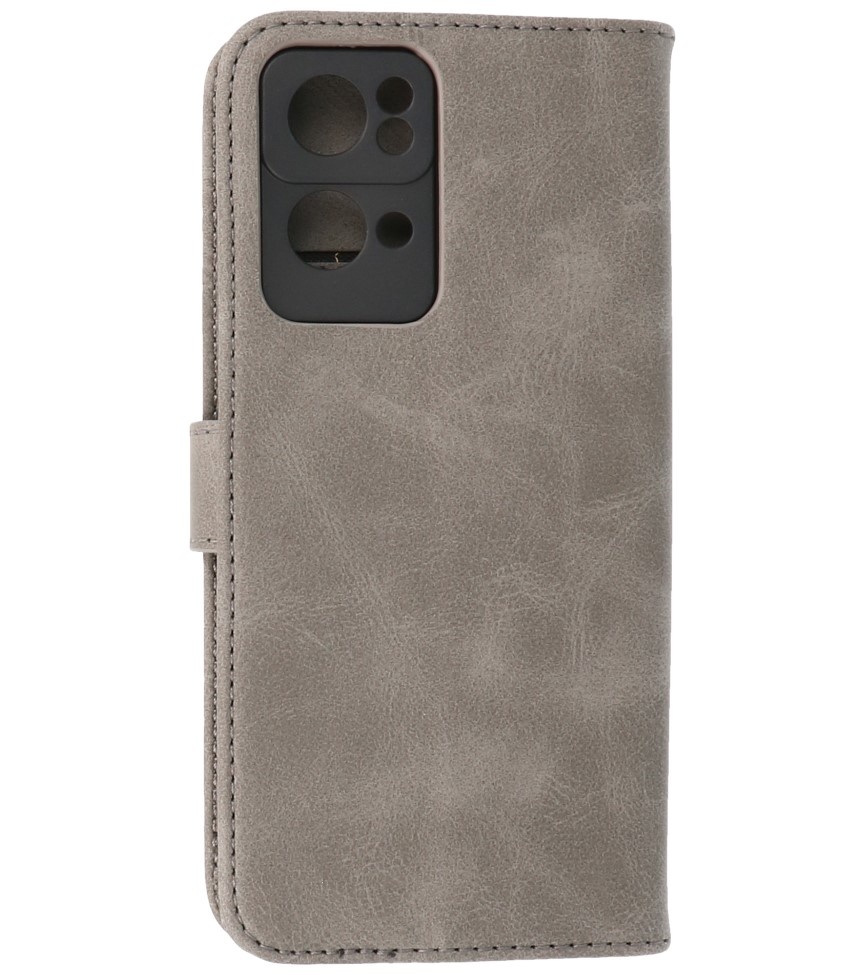 Bookstyle Wallet Cases Case for Oppo Reno 7 Pro 5G Gray