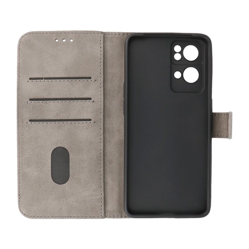 Bookstyle Wallet Cases Case for Oppo Reno 7 Pro 5G Gray
