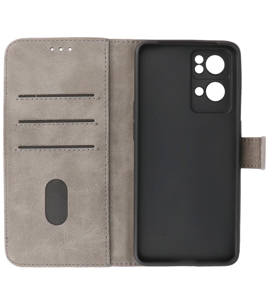 Bookstyle Wallet Cases Case for Oppo Reno 7 Pro 5G Gray