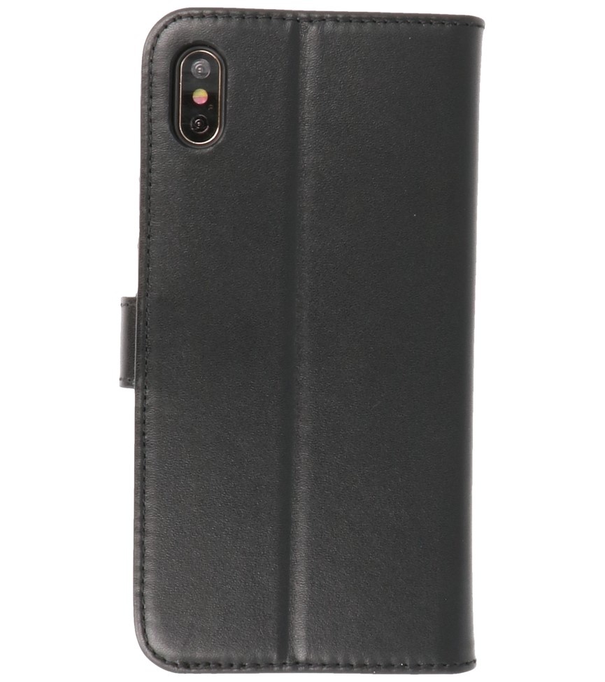 Genuine Leather Cover Wallet Case for iPhone XS Max Black