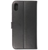 Echtes Leder Cover Wallet Case für iPhone XS Max Schwarz