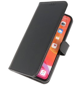 Etui portefeuille en cuir véritable pour iPhone XS Max Noir