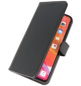 Funda tipo billetera con cubierta de cuero genuino para iPhone XS Max Black