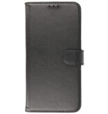 Echt Lederen Hoesje Wallet Case voor iPhone XR Zwart