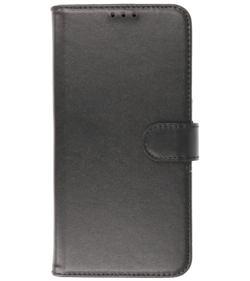 Custodia a portafoglio in vera pelle per iPhone XR nera