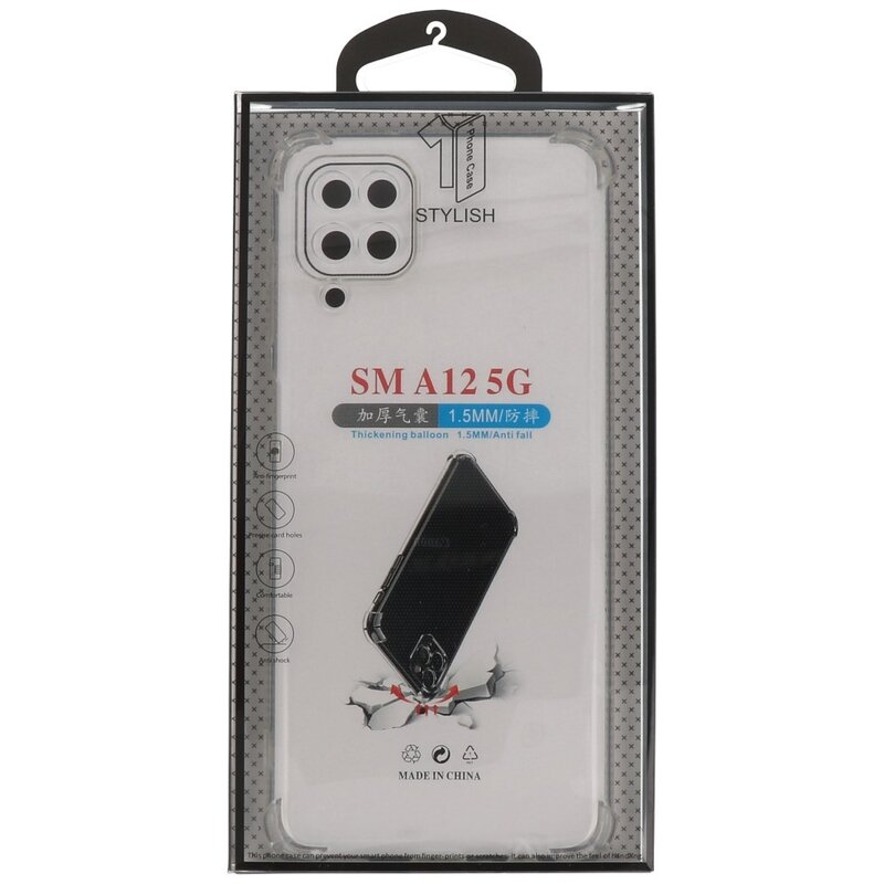 Funda de TPU a prueba de golpes para Samsung Galaxy A12 transparente