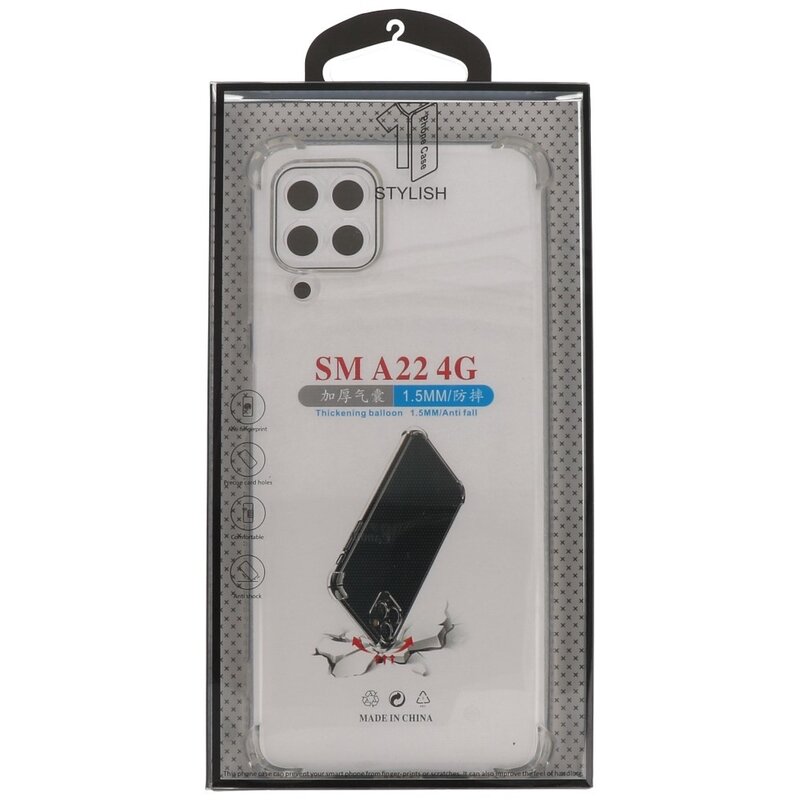 Custodia in TPU antiurto per Samsung Galaxy A22 4G trasparente