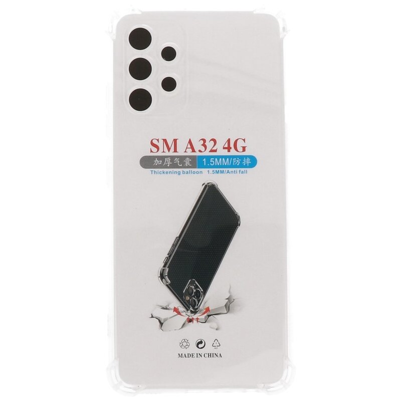 Stødsikker TPU-cover til Samsung Galaxy A32 4G Gennemsigtig