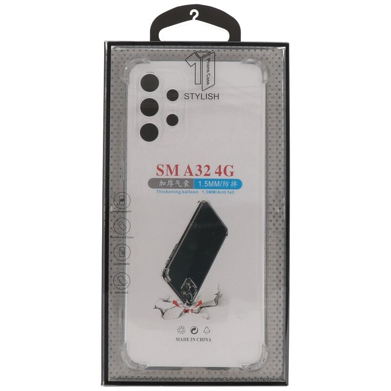 Stødsikker TPU-cover til Samsung Galaxy A32 4G Gennemsigtig