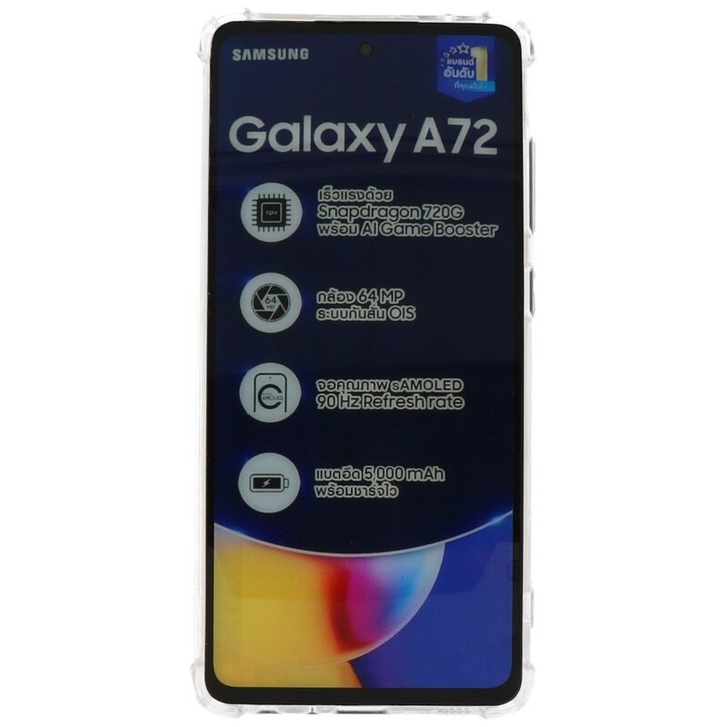 Stødsikker TPU-cover til Samsung Galaxy A72 5G Gennemsigtig