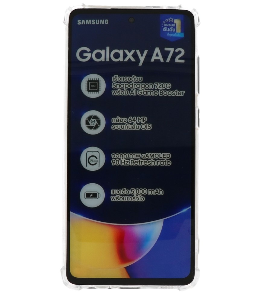 Stødsikker TPU-cover til Samsung Galaxy A72 5G Gennemsigtig