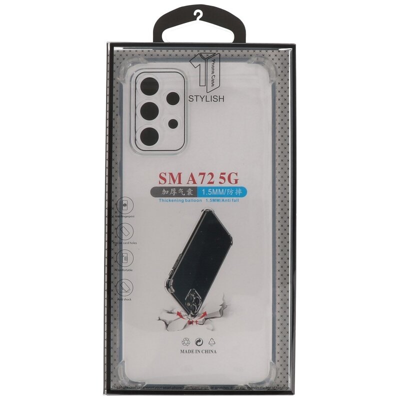 Custodia in TPU antiurto per Samsung Galaxy A72 5G trasparente