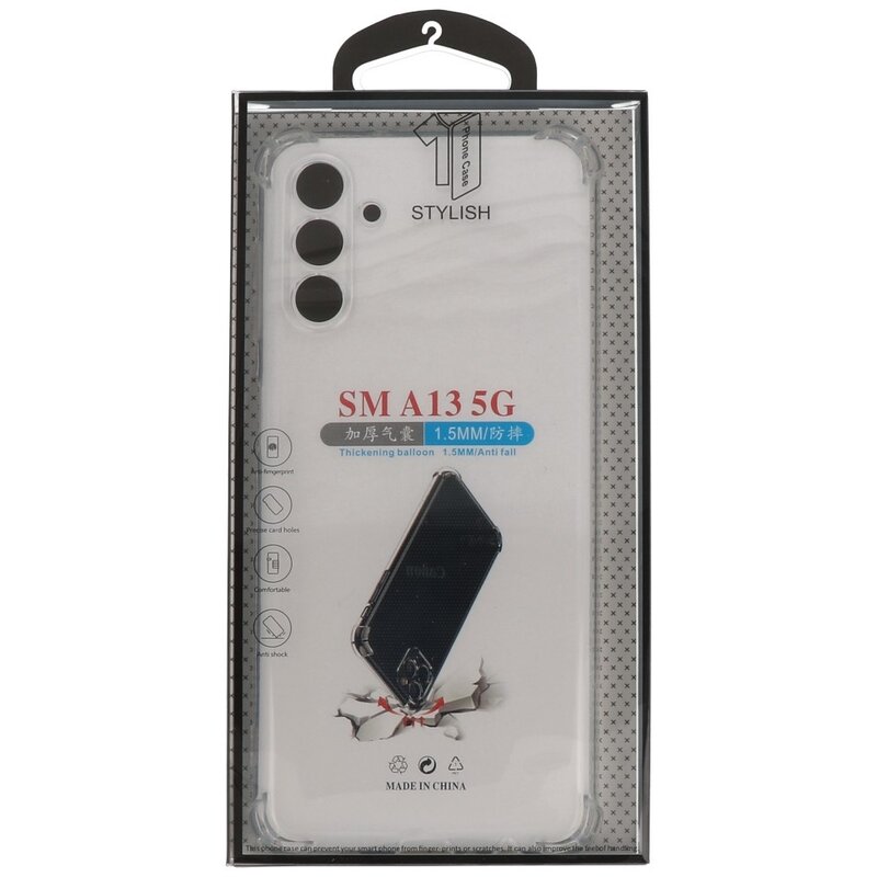 Shockproof TPU Case for Samsung Galaxy A13 5G Transparent