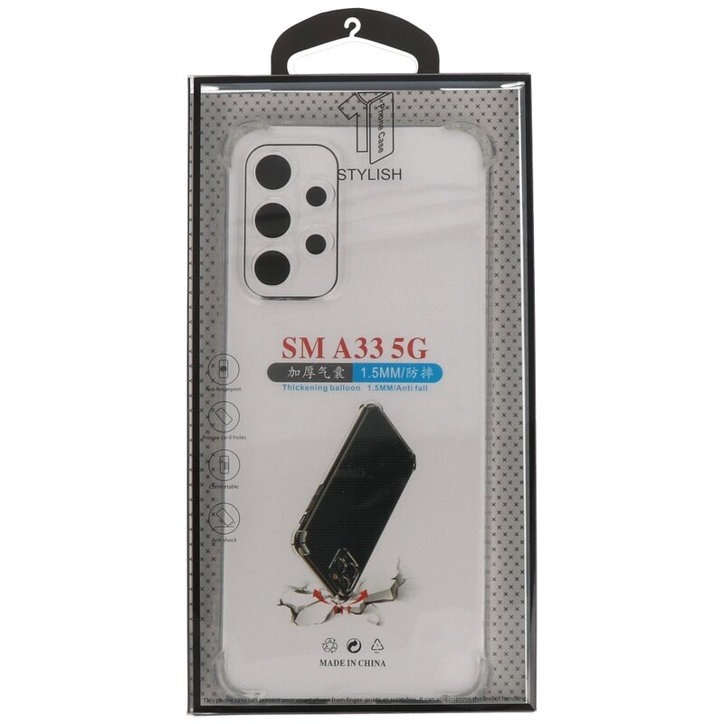 Funda de TPU a prueba de golpes para Samsung Galaxy A33 5G Transparente