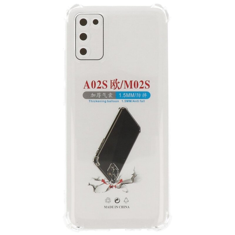 Stoßfeste TPU-Hülle für Samsung Galaxy A02s Transparent