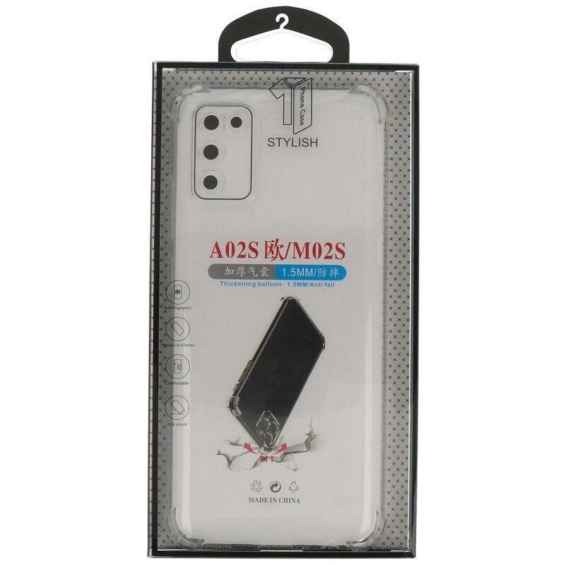 Stoßfeste TPU-Hülle für Samsung Galaxy A02s Transparent