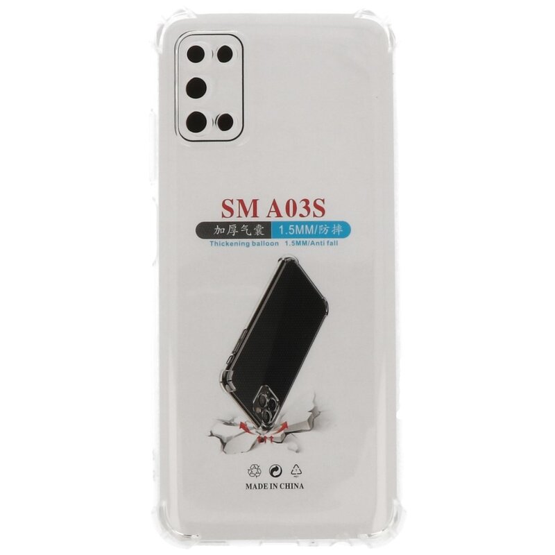 Stoßfeste TPU-Hülle für Samsung Galaxy A03s Transparent