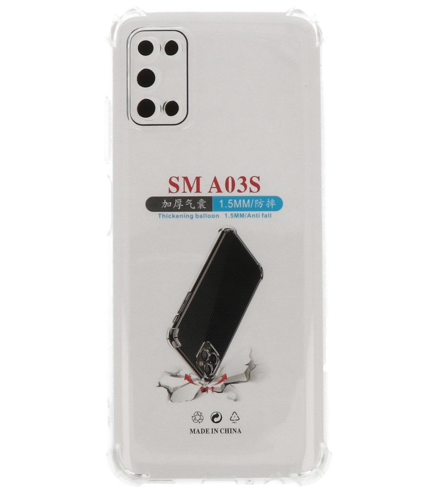 Stødsikker TPU-cover til Samsung Galaxy A03s Gennemsigtig
