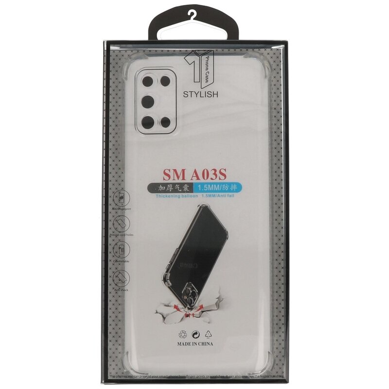 Funda de TPU a prueba de golpes para Samsung Galaxy A03s transparente